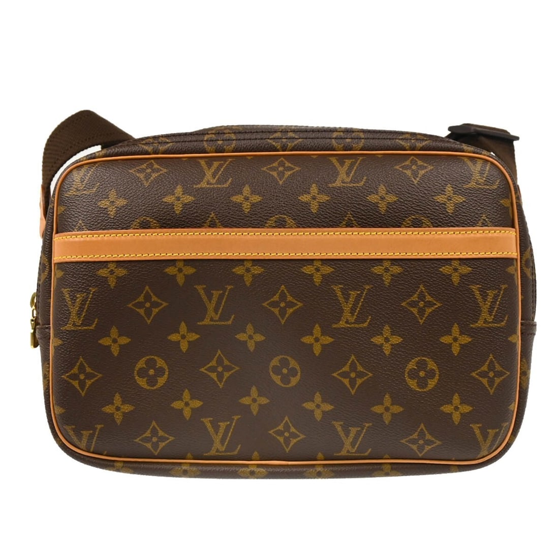 Louis Vuitton Reporter PM Monogram Shoulder Bag M45254 Brown Canvas: Louis Vuitton Reporter PM Monogram Shoulder Bag M45254 Brown Canvas Elevate your style with the Louis Vuitton Monogram Reporter PM Shoulder Bag, a perfect blend of luxury and functionality. Crafted fr