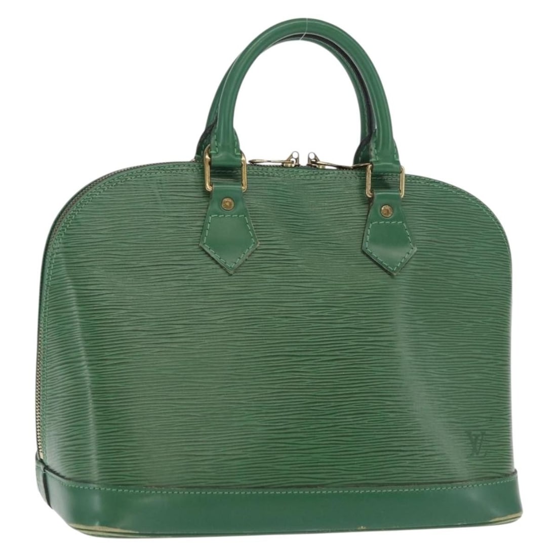 Epi Leather Alma Borneo Green Handbag by Louis Vuitton M52144: Epi Leather Alma Borneo Green Handbag by Louis Vuitton M52144 This Louis Vuitton Epi Alma handbag in Borneo Green features durable Epi leather and a classic structured silhouette. Designed for women, 