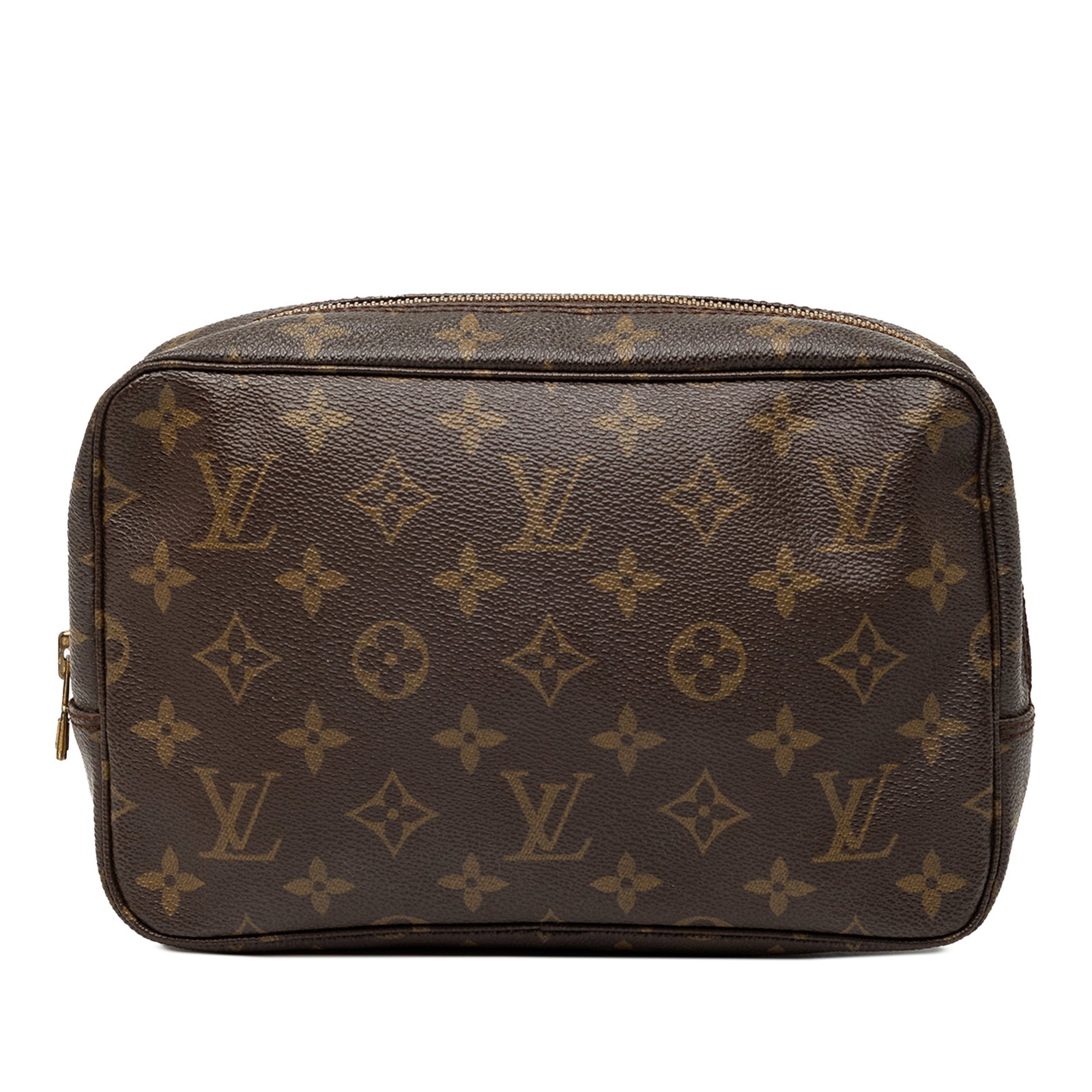 Louis Vuitton Trousse Toilette 23 Monogram Canvas Cosmetic Pouch: Louis Vuitton Trousse Toilette 23 Monogram Canvas Cosmetic Pouch This Louis Vuitton Monogram Trousse Toilette 23 features the iconic monogram canvas exterior, a top zip closure, and an interior slip p