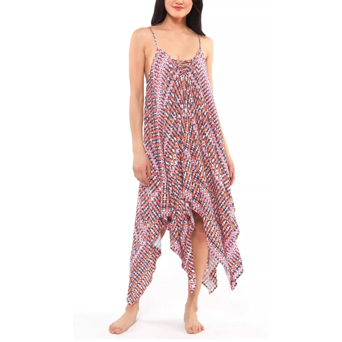 Jessica Simpson Pink Handkerchief Hem Cover Up Dress M (1 of 2)