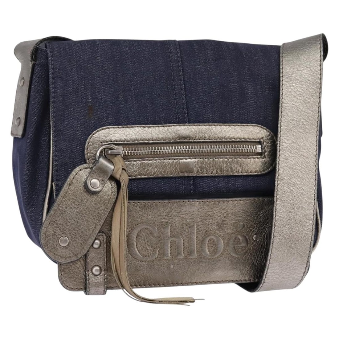 Chloe Denim Blue Canvas Shoulder Bag BA5698 Made in Romania: Chloe Denim Blue Canvas Shoulder Bag BA5698 Made in Romania Elevate your style with this authentic Chloe Shoulder Bag in a stunning denim blue. Crafted from durable canvas, this shoulder bag combines 