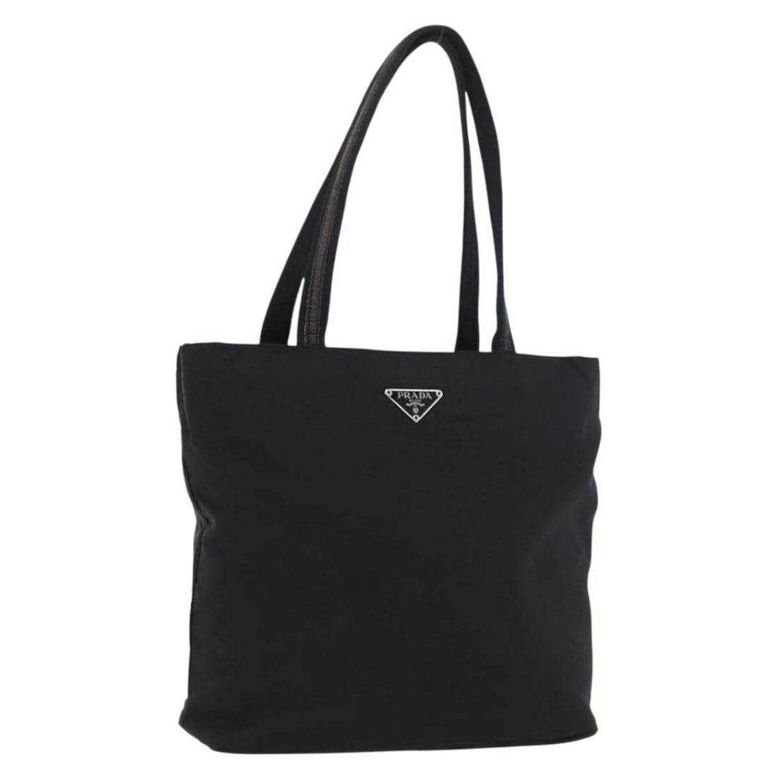 Prada Nylon Black Silver Women Handbag Italy: Prada Nylon Black Silver Women Handbag Italy This PRADA handbag is crafted from black nylon with silver-tone accents and is designed for women. Made in Italy, the bag features a structured silhouette 