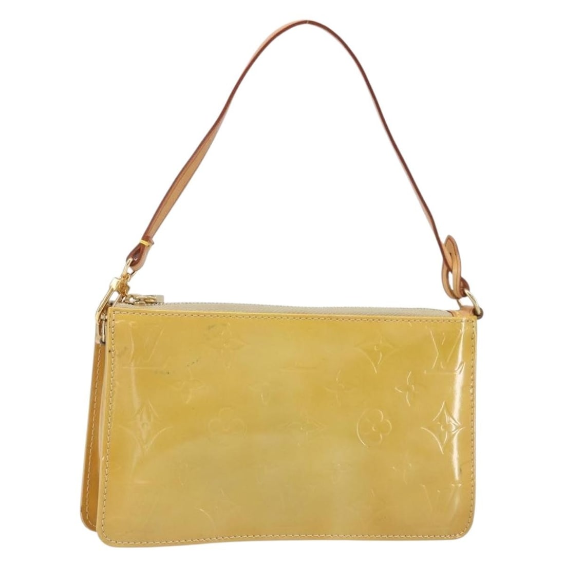 Louis Vuitton Lexington Monogram Vernis Beige Patent Leather Pouch M91010: Louis Vuitton Lexington Monogram Vernis Beige Patent Leather Pouch M91010 This Louis Vuitton Monogram Vernis Lexington pouch in beige patent leather is designed as an accessory pouch for women. The po
