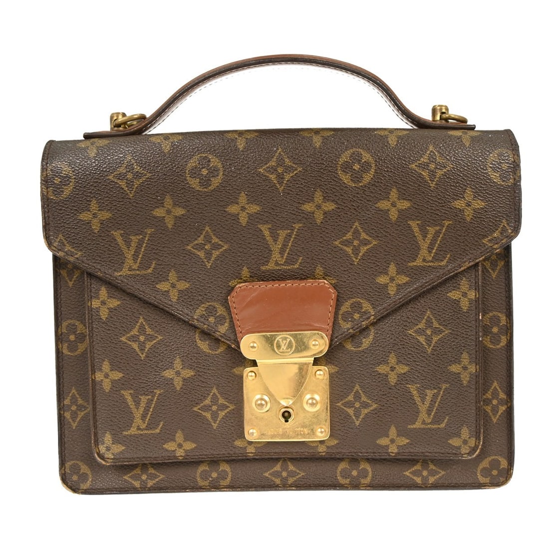 Louis Vuitton Monceau 26 Monogram Canvas Handbag M51187: Louis Vuitton Monceau 26 Monogram Canvas Handbag M51187 This Louis Vuitton Monogram Monceau 26 business handbag features the iconic monogram canvas exterior with beige double handles and a zip closure
