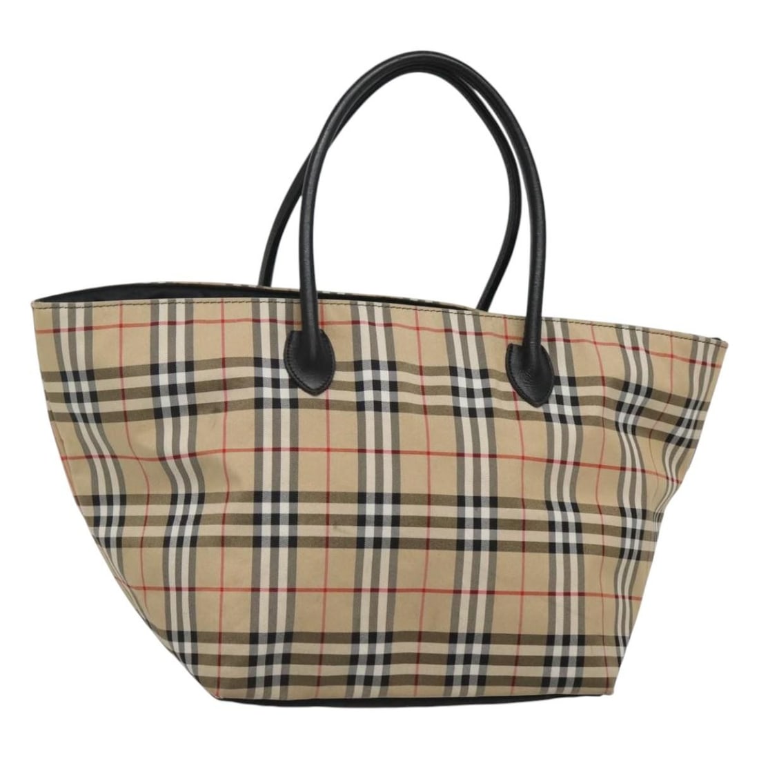 Burberrys Blue Label Nova Check Beige Nylon Women's Tote Handbag: Burberrys Blue Label Nova Check Beige Nylon Women's Tote Handbag This Burberrys Nova Check Blue Label tote bag is crafted from beige and silver nylon, offering a modern and versatile look. Designed fo