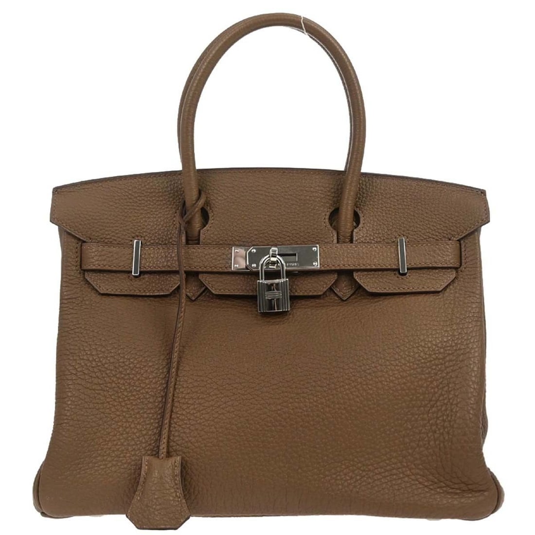 Hermes Birkin 30 Alezan Togo Leather Top Handle Bag Brown: Hermes Birkin 30 Alezan Togo Leather Top Handle Bag Brown This Hermes Birkin 30 handbag is crafted from brown Alezan Togo leather and features double handles, a secure lock accent, and a medium top ha