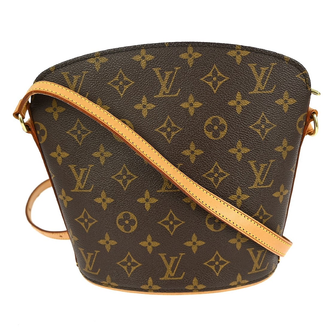 Louis Vuitton Drouot Monogram Canvas Crossbody Shoulder Bag M51290: Louis Vuitton Drouot Monogram Canvas Crossbody Shoulder Bag M51290 This Louis Vuitton Drouot crossbody shoulder bag features the iconic monogram canvas leather exterior with a brown and beige color sc