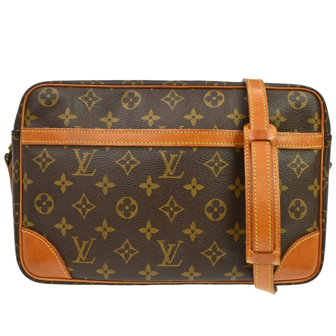 Louis Vuitton Trocadero 30 Monogram Canvas Crossbody Shoulder Bag: Louis Vuitton Trocadero 30 Monogram Canvas Crossbody Shoulder Bag This Louis Vuitton Trocadero 30 crossbody bag features the brand's iconic monogram canvas exterior with brown leather trim and a canva