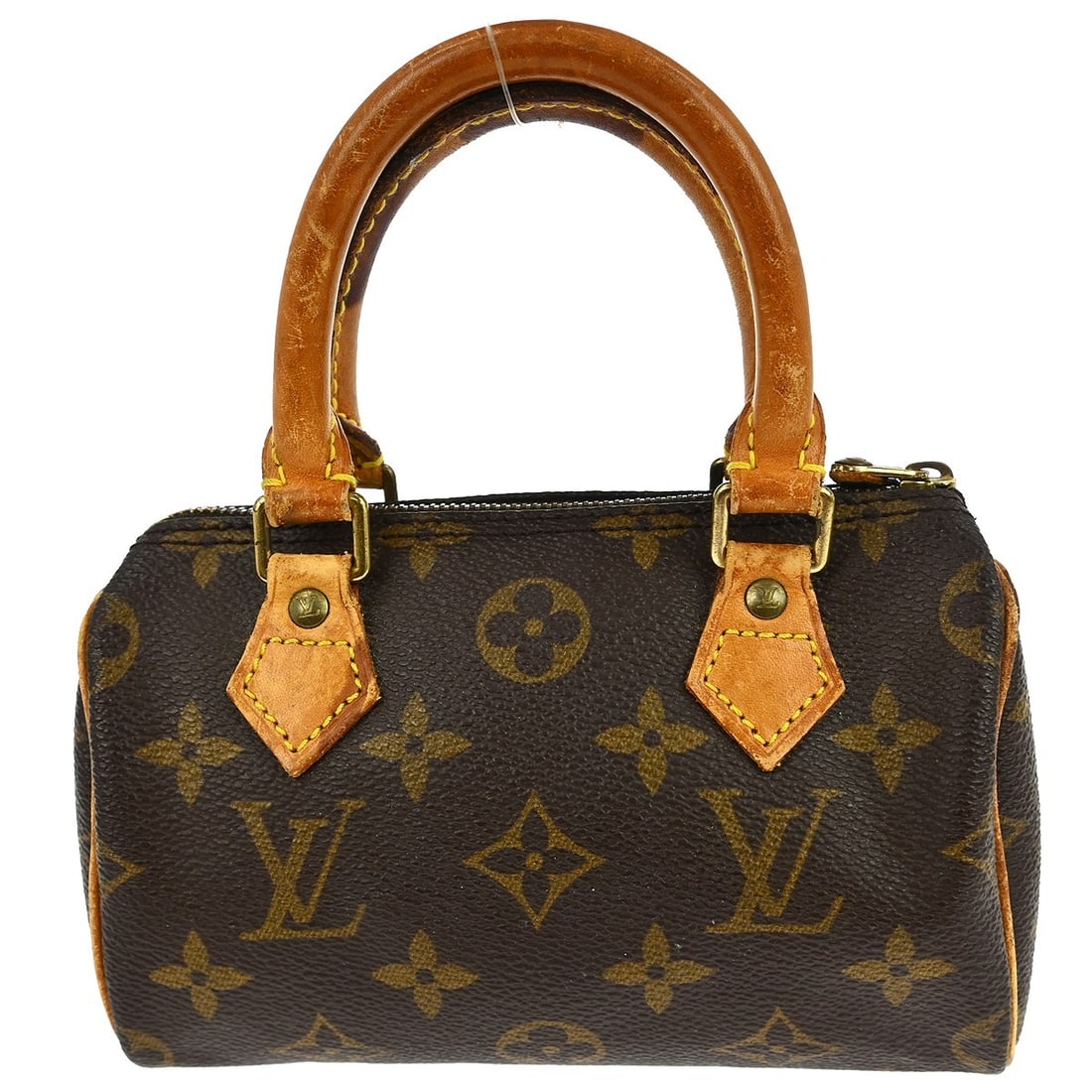 Louis Vuitton Mini Speedy Monogram Canvas Brown Vintage Handbag M41534 (1 of 17)