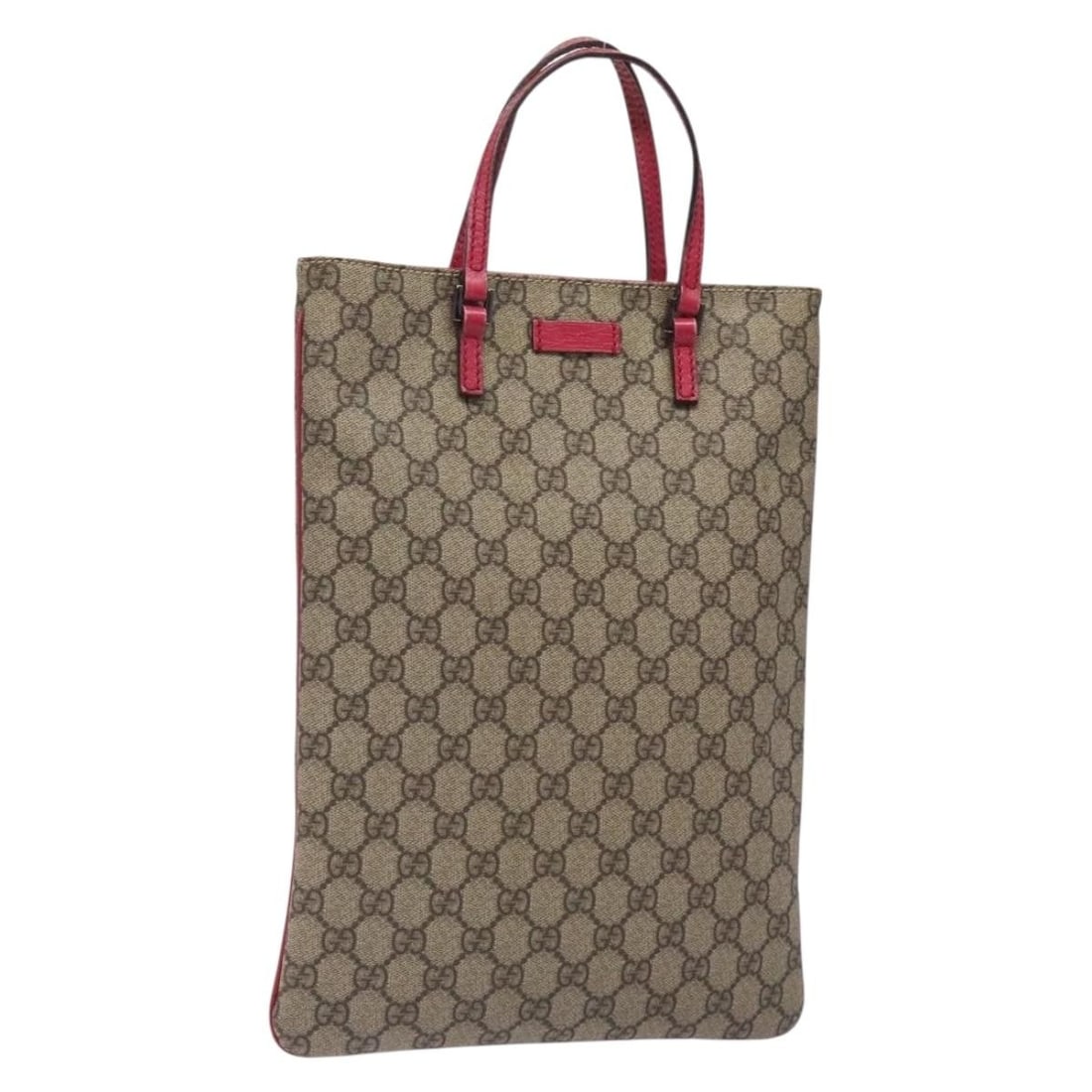 GUCCI GG Supreme Hand Bag Beige Silver PVC 117551 Made in Italy (1 of 18)