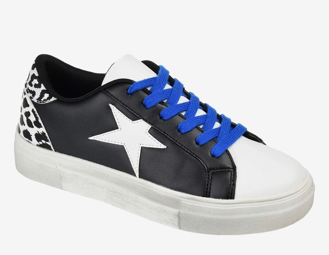Journee Collection Adair Women's Sneakers Animal Print Size 11 Blue Casual (1 of 6)