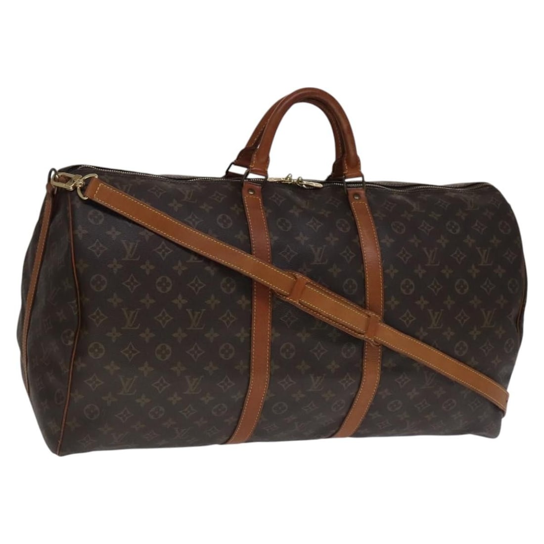 Louis Vuitton Keepall Bandouliere 60 Monogram Canvas Boston Bag with Strap M41412: Louis Vuitton Keepall Bandouliere 60 Monogram Canvas Boston Bag with Strap M41412 This Louis Vuitton Monogram Keepall Bandouliere 60 Boston Bag features the iconic monogram canvas exterior. The bag in