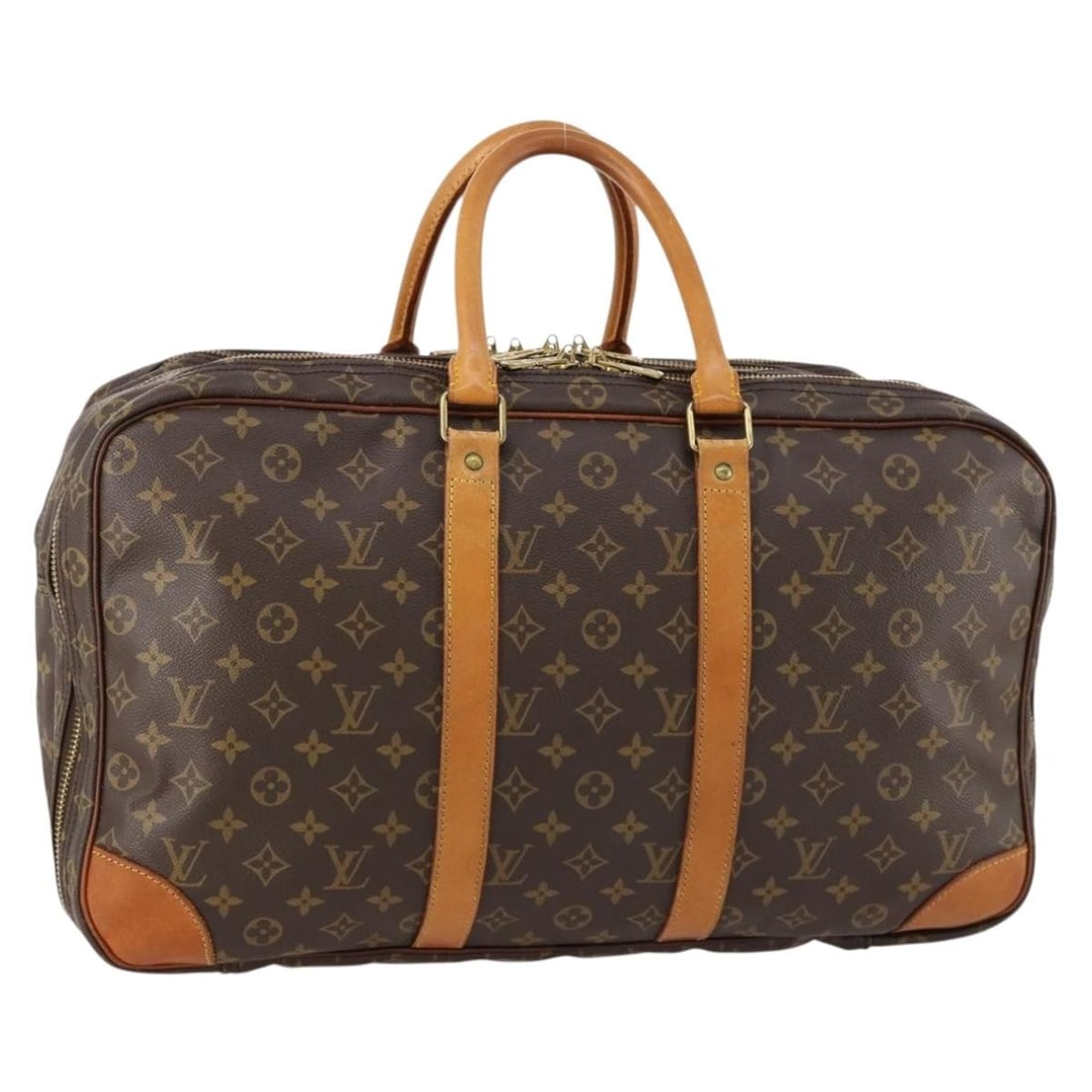 Louis Vuitton Sac Trois Posh 50 Monogram Canvas Boston Bag M41376: Louis Vuitton Sac Trois Posh 50 Monogram Canvas Boston Bag M41376 This is a Louis Vuitton Monogram Sac Trois Posh 50 Boston Bag, crafted from signature monogram canvas. The bag is designed for women a