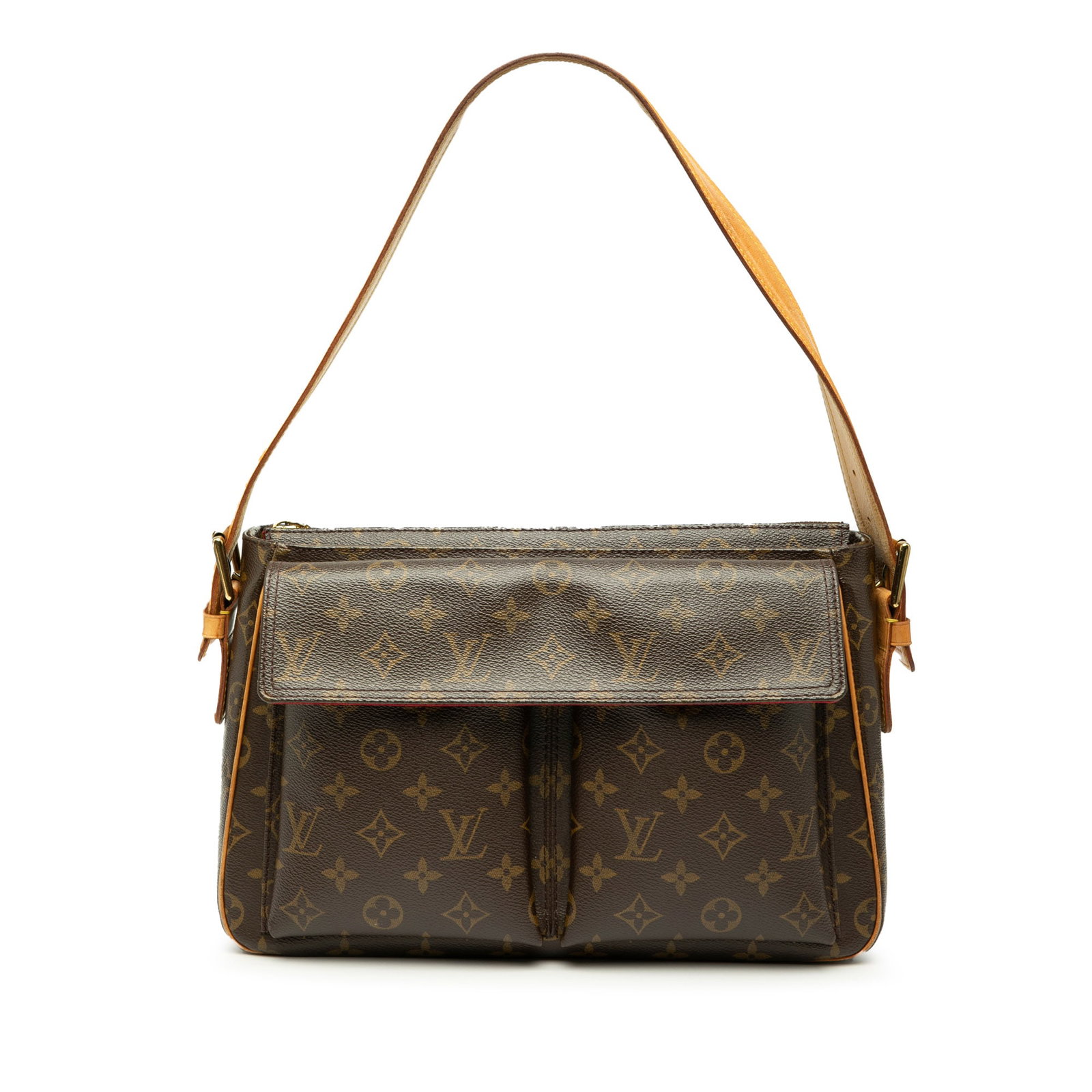 Louis Vuitton Monogram Viva Cite GM Bag with Vachetta Leather Trim: Louis Vuitton Monogram Viva Cite GM Bag with Vachetta Leather Trim Introducing the Louis Vuitton Monogram Viva Cite GM, a stylish and practical bag crafted from durable monogram canvas with luxurious 
