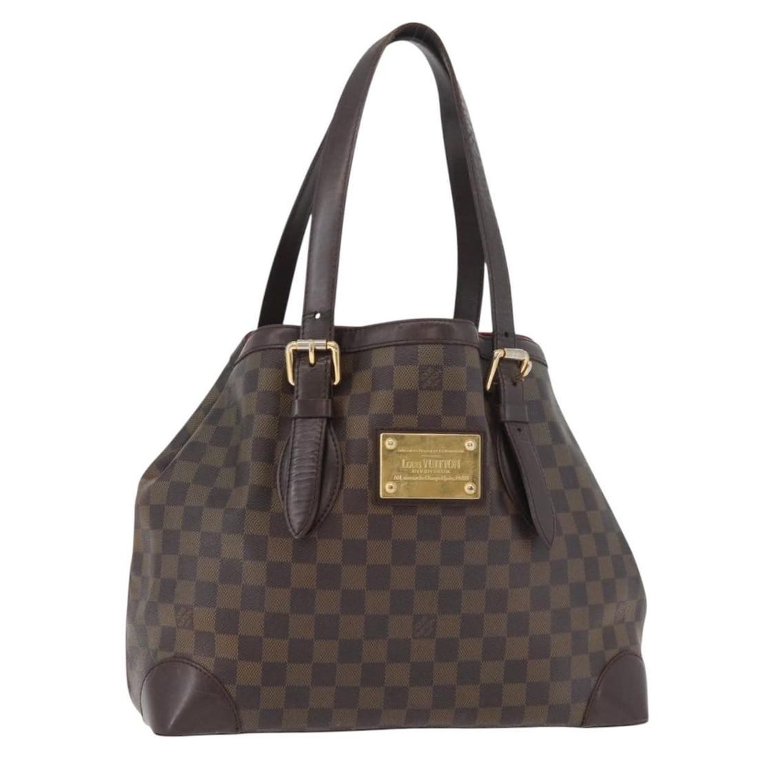Louis Vuitton Hampstead MM Damier Ebene Canvas Tote Bag N51204: Louis Vuitton Hampstead MM Damier Ebene Canvas Tote Bag N51204 This LOUIS VUITTON Damier Ebene Hampstead MM Tote Bag (model N51204) is crafted from signature Damier Ebene canvas and was made in Spain.