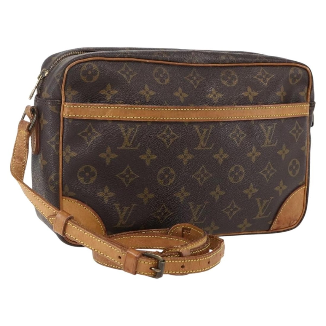 Louis Vuitton Trocadero 30 Monogram Canvas Shoulder Bag M51272 France: Louis Vuitton Trocadero 30 Monogram Canvas Shoulder Bag M51272 France This Louis Vuitton Monogram Trocadero 30 shoulder bag features the classic monogram canvas exterior and is designed for women. The