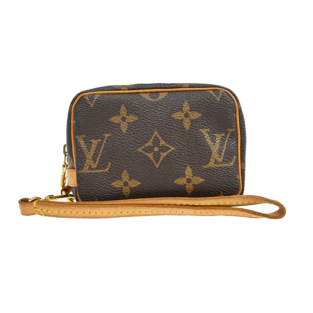 Louis Vuitton Monogram Canvas Mini Wapity Pouch with Alcantara Lining: Louis Vuitton Monogram Canvas Mini Wapity Pouch with Alcantara Lining This Louis Vuitton Monogram Trousse Wapity pouch features the signature brown monogram canvas with a zip closure and logo accents.