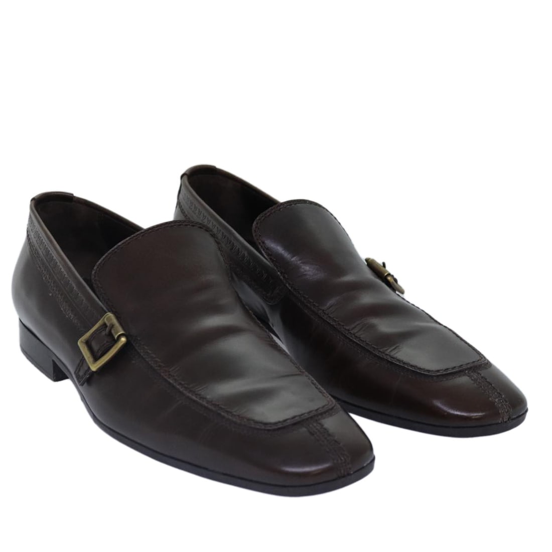 Louis Vuitton Brown Leather Women's Shoes Size 7 Made in Italy (1 of 18)
