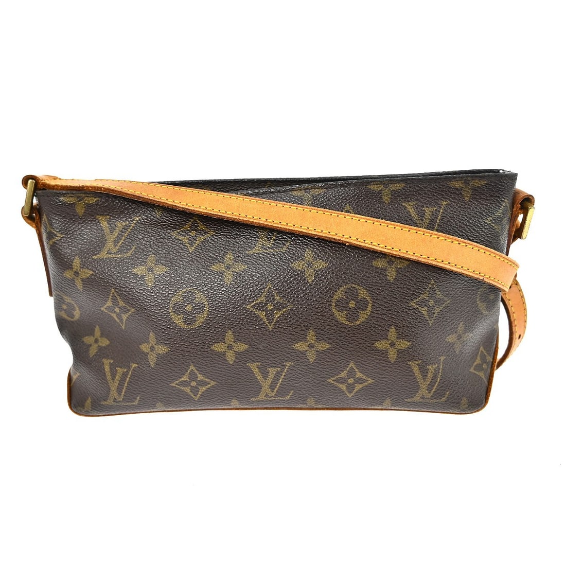Louis Vuitton Trotteur Monogram Canvas Brown Crossbody Shoulder Bag: Louis Vuitton Trotteur Monogram Canvas Brown Crossbody Shoulder Bag This Louis Vuitton Trotteur shoulder bag features the iconic Monogram canvas with leather accents. Designed in a medium size, it off