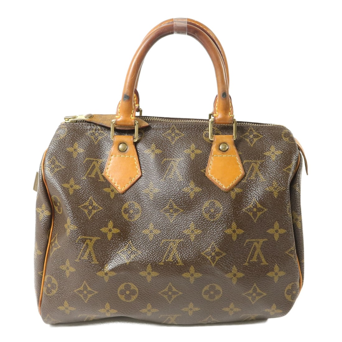 Louis Vuitton Speedy 25 Monogram Brown Handbag GHW: Louis Vuitton Speedy 25 Monogram Brown Handbag GHW This Louis Vuitton Speedy 25 handbag features the classic Monogram pattern in brown PVC coated canvas. Designed for women, it offers a compact and st