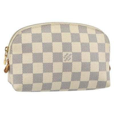 Louis Vuitton Damier Azur Canvas Cosmetic PM Pouch N60024: Louis Vuitton Damier Azur Canvas Cosmetic PM Pouch N60024 This Louis Vuitton Damier Azur Pochette Cosmetic PM Pouch features the iconic Damier Azur canvas in a compact and practical design. The pouch 