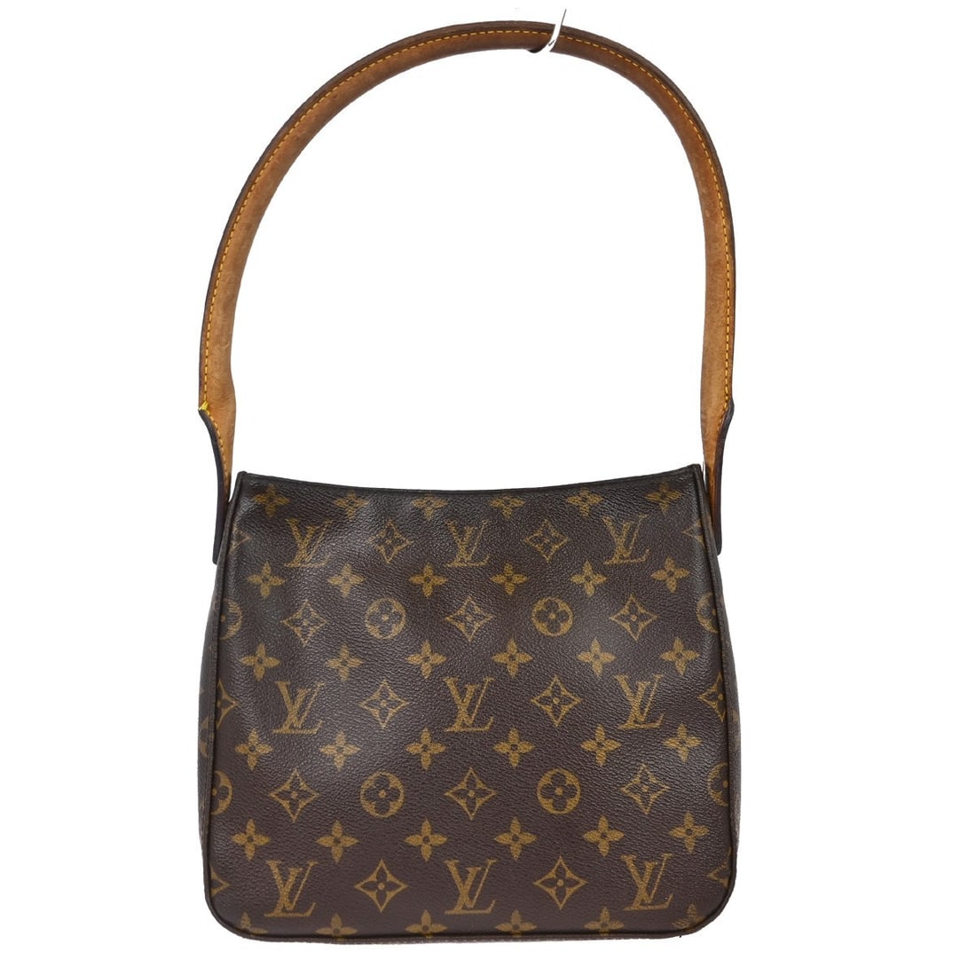 Louis Vuitton Mini Looping Monogram Canvas Medium Top Handle Bag: Louis Vuitton Mini Looping Monogram Canvas Medium Top Handle Bag This Louis Vuitton Looping MM handbag features the iconic monogram canvas leather exterior with a brown top handle and magnetic closure