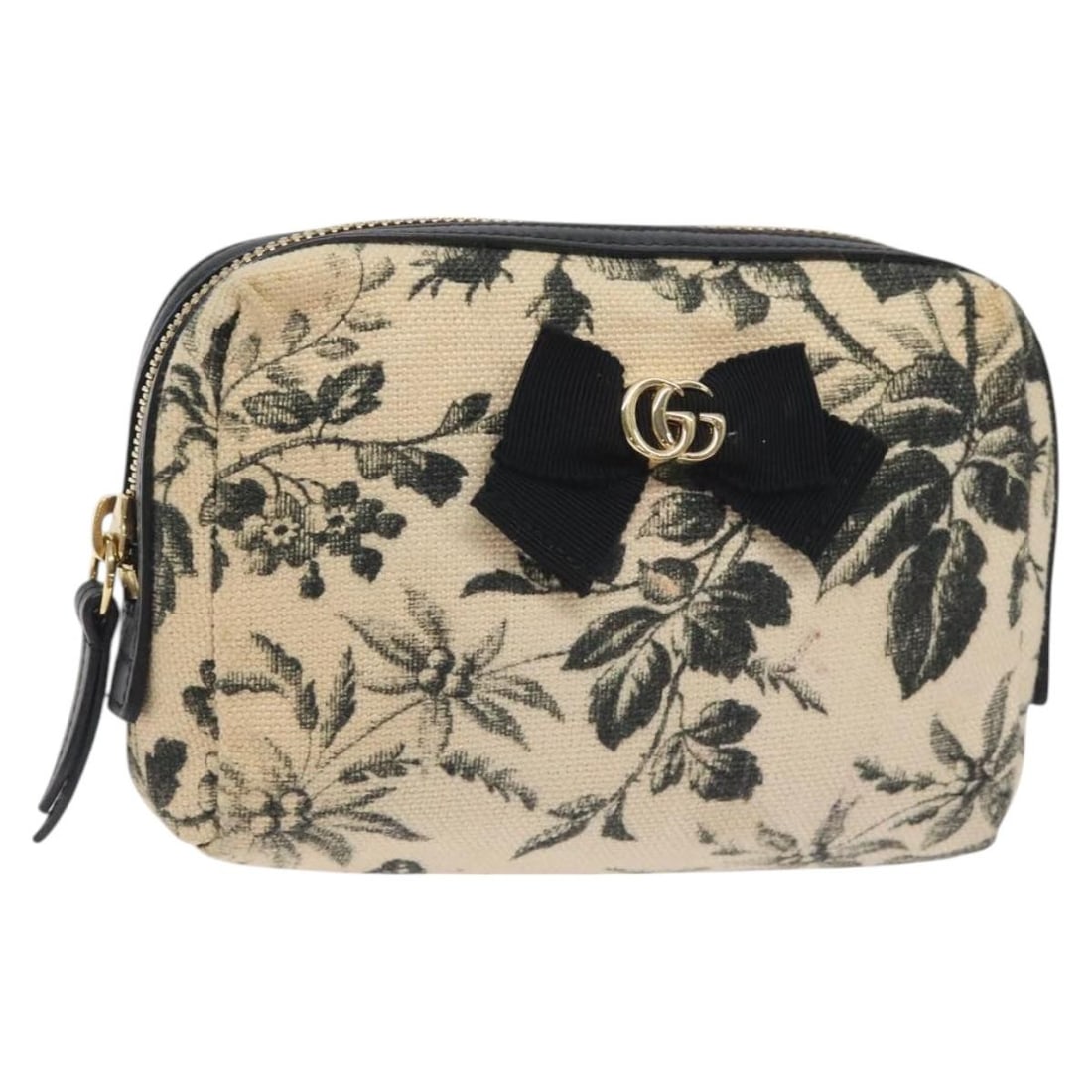GUCCI Beige Gold Canvas Pouch 442690 Made in Italy: GUCCI Beige Gold Canvas Pouch 442690 Made in Italy This authentic GUCCI pouch is crafted from high-quality canvas in a stylish beige and gold color combination. Ideal for carrying essentials, it featu