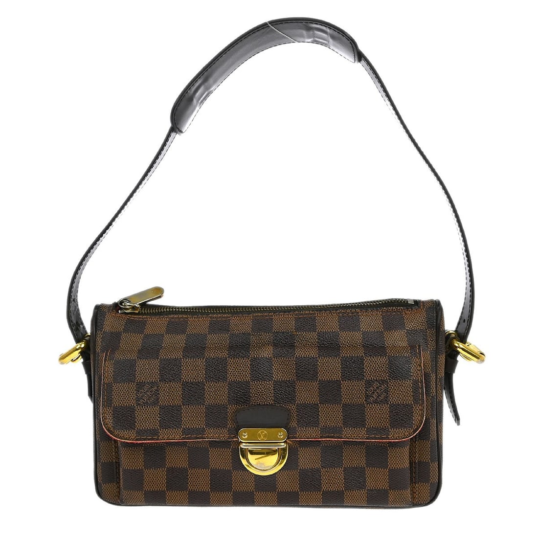 Louis Vuitton Ravello GM Damier Ebene Canvas Shoulder Bag N60006: Louis Vuitton Ravello GM Damier Ebene Canvas Shoulder Bag N60006 This is a Louis Vuitton Ravello GM shoulder bag in Damier Ebene canvas, featuring a classic check pattern. Designed for women, it is a 