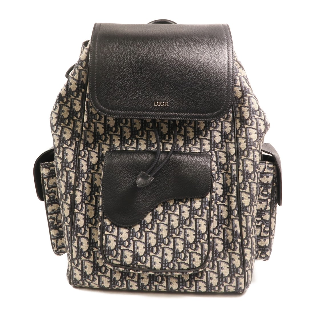 Dior Saddle Canvas Rucksack Backpack Blue Women's 16.5 Inch: Dior Saddle Canvas Rucksack Backpack Blue Women's 16.5 Inch This Christian Dior Saddle backpack features a blue canvas exterior and is designed in a rucksack style for women. The bag offers a spacious
