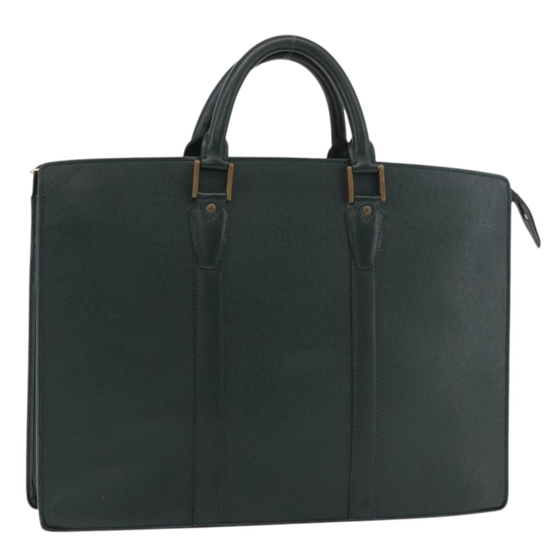 Louis Vuitton Taiga Epicea Business Bag M30054: Louis Vuitton Taiga Epicea Business Bag M30054 This Louis Vuitton Taiga Porte Documents Rozan Bag in Epicea is crafted from durable Taiga leather and designed for business use. The bag features a stru