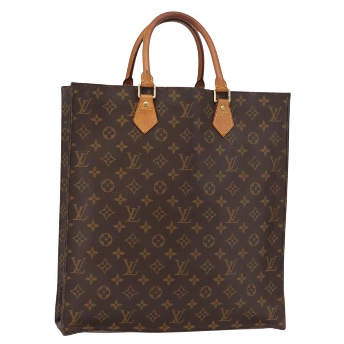 LOUIS VUITTON Monogram Sac Plat Hand Bag M51140 Authentic France (1 of 18)