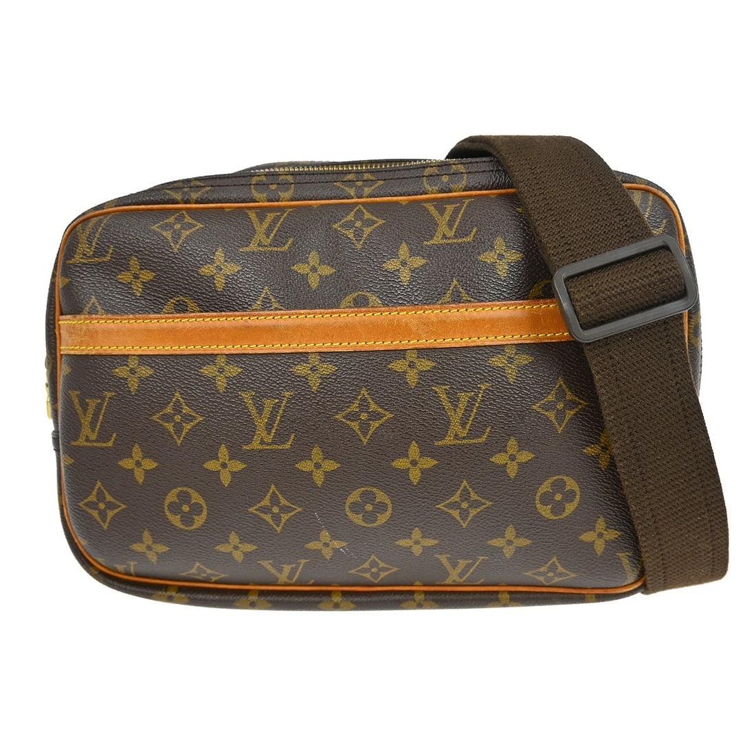 Louis Vuitton Reporter PM Monogram Canvas Shoulder Bag Brown M45254 (1 of 15)