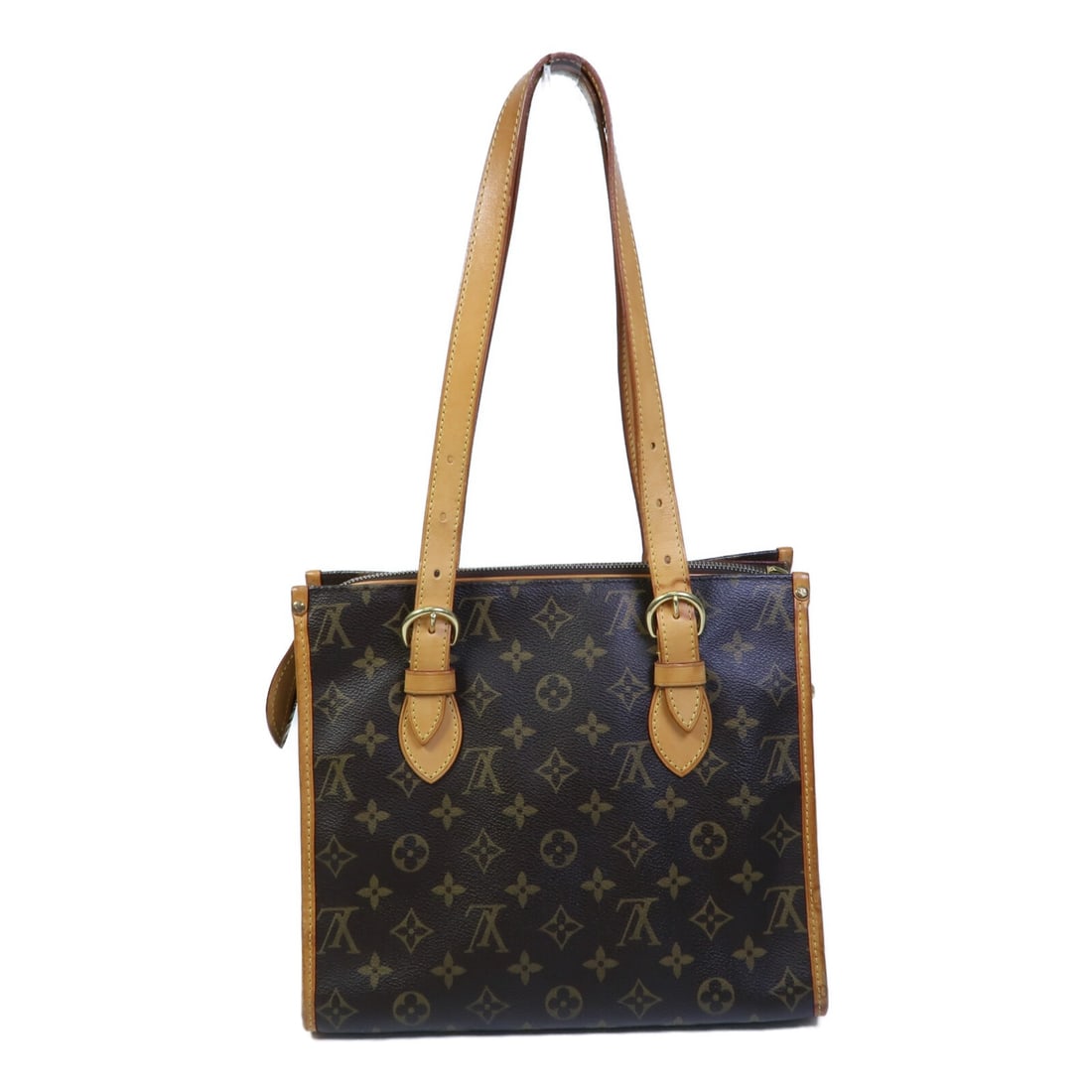 Louis Vuitton Popincourt Haut Monogram Tote Bag Brown GHW: Louis Vuitton Popincourt Haut Monogram Tote Bag Brown GHW This Louis Vuitton Popincourt Haut tote bag features the iconic monogram pattern on brown PVC coated canvas, complemented by gold-tone hardwar