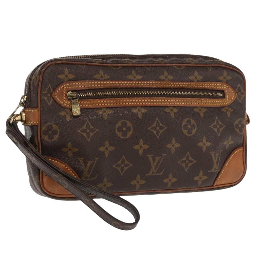 Monogram Canvas Marly Dragonne GM Clutch by Louis Vuitton M51825: Monogram Canvas Marly Dragonne GM Clutch by Louis Vuitton M51825 This Louis Vuitton Marly Dragonne GM clutch bag features the iconic Monogram canvas exterior and is designed for women. The bag offers 