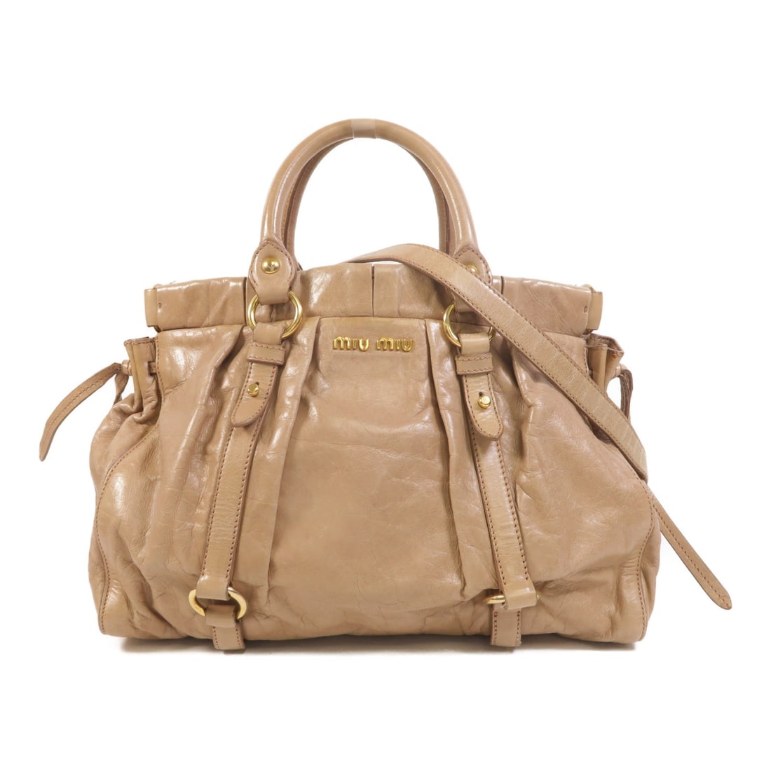 Miu Miu Brown Calfskin 2 Way Shoulder Bag RT0383 (1 of 18)