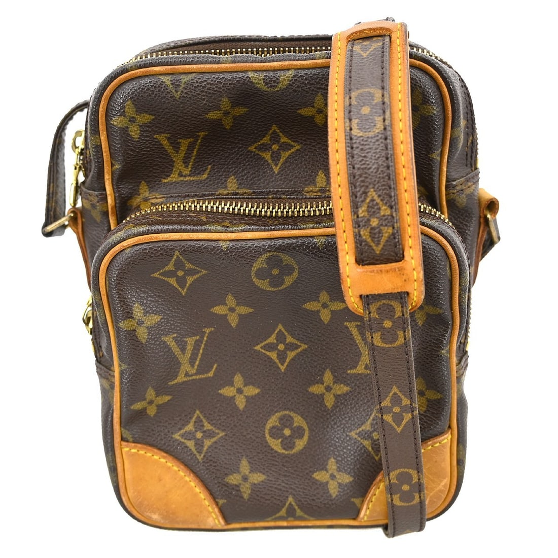 Louis Vuitton Amazone Monogram Canvas Crossbody Bag M45236 Brown: Louis Vuitton Amazone Monogram Canvas Crossbody Bag M45236 Brown This Louis Vuitton Amazone crossbody bag features the iconic monogram canvas leather exterior in brown, complemented by a matching brow