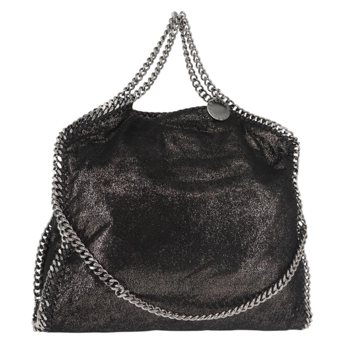 Falabella Fold Over Shoulder Bag by Stella McCartney in Black Faux Suede (1 of 18)