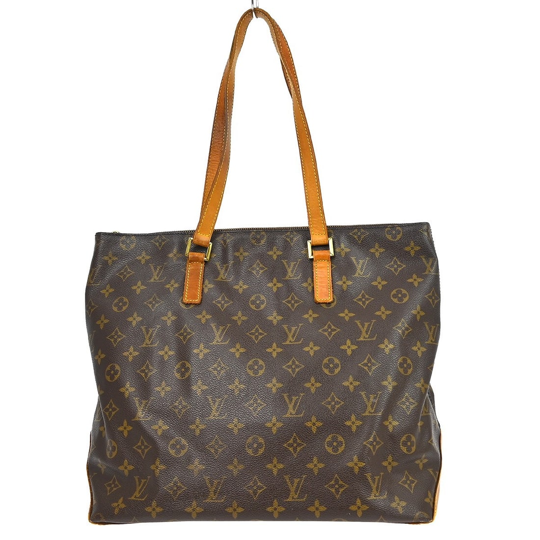 Louis Vuitton Cabas Mezzo Monogram Canvas Leather Large Tote Bag Brown: Louis Vuitton Cabas Mezzo Monogram Canvas Leather Large Tote Bag Brown This Louis Vuitton Cabas Mezzo tote bag features the signature monogram canvas leather exterior with brown leather double handles