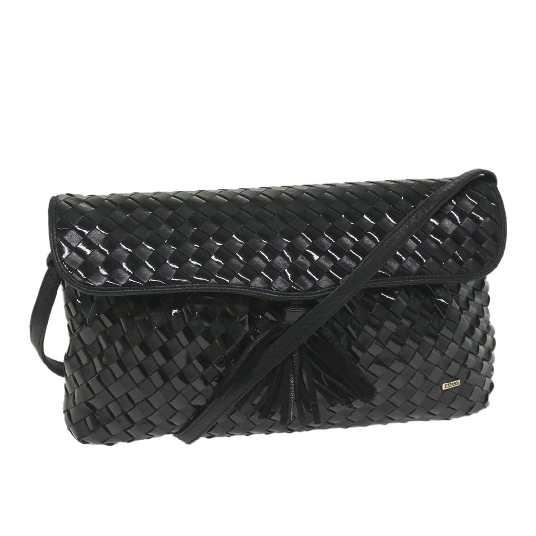 Black Leather Shoulder Bag by Bally Italy: Black Leather Shoulder Bag by Bally Italy This BALLY shoulder bag for women features a classic black leather exterior and is crafted in Italy. The bag is designed with a compact silhouette, making it 