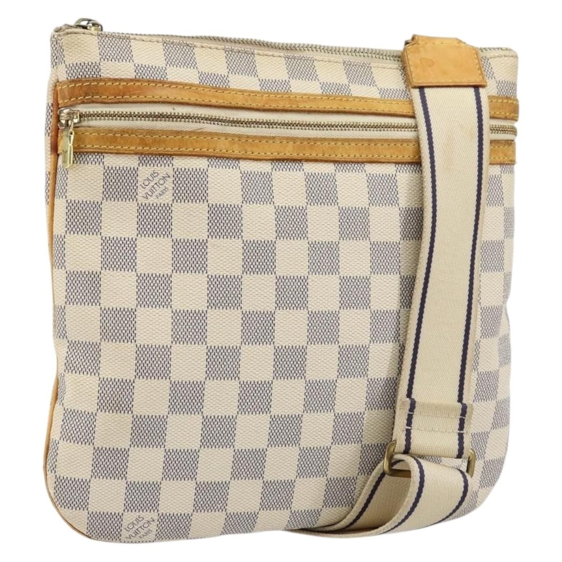 Louis Vuitton Damier Azur Pochette Bosphore N51112 Shoulder Bag: Louis Vuitton Damier Azur Pochette Bosphore N51112 Shoulder Bag This is a Louis Vuitton Damier Azur Pochette Bosphore shoulder bag crafted from Damier Azur canvas. The bag features a spacious main com