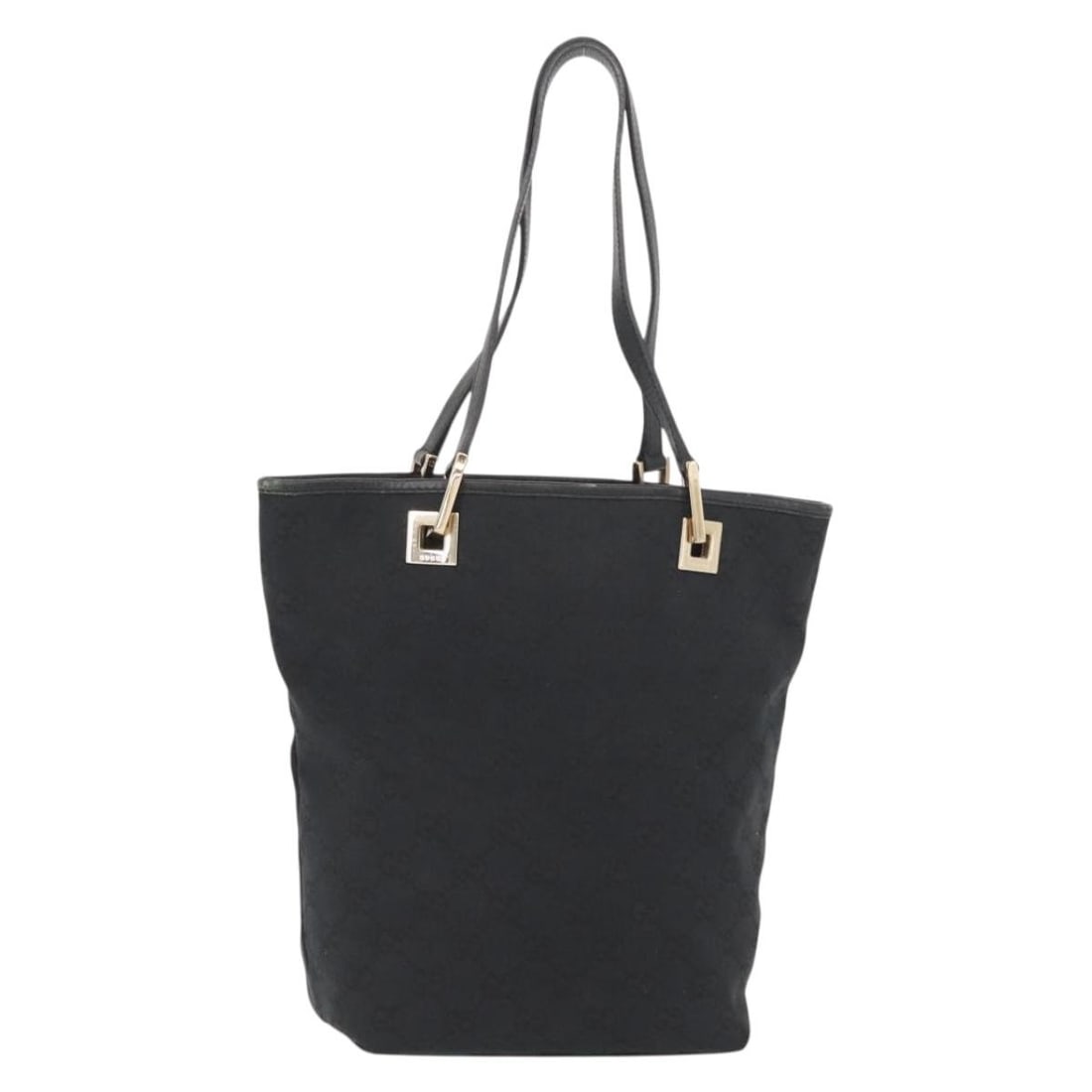 GUCCI GG Canvas Tote Bag Black Gold 002 1099 Auth Italy: GUCCI GG Canvas Tote Bag Black Gold 002 1099 Auth Italy This GUCCI GG Canvas Tote Bag combines elegance with functionality, featuring a stunning black and gold design. Crafted from durable GG Canvas, 