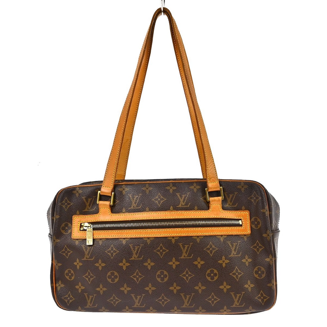 Louis Vuitton Cite MM Monogram Canvas Shoulder Bag M51182 Brown: Louis Vuitton Cite MM Monogram Canvas Shoulder Bag M51182 Brown This Louis Vuitton Cite MM shoulder bag features the iconic monogram canvas leather exterior with brown double handles and a zip closure