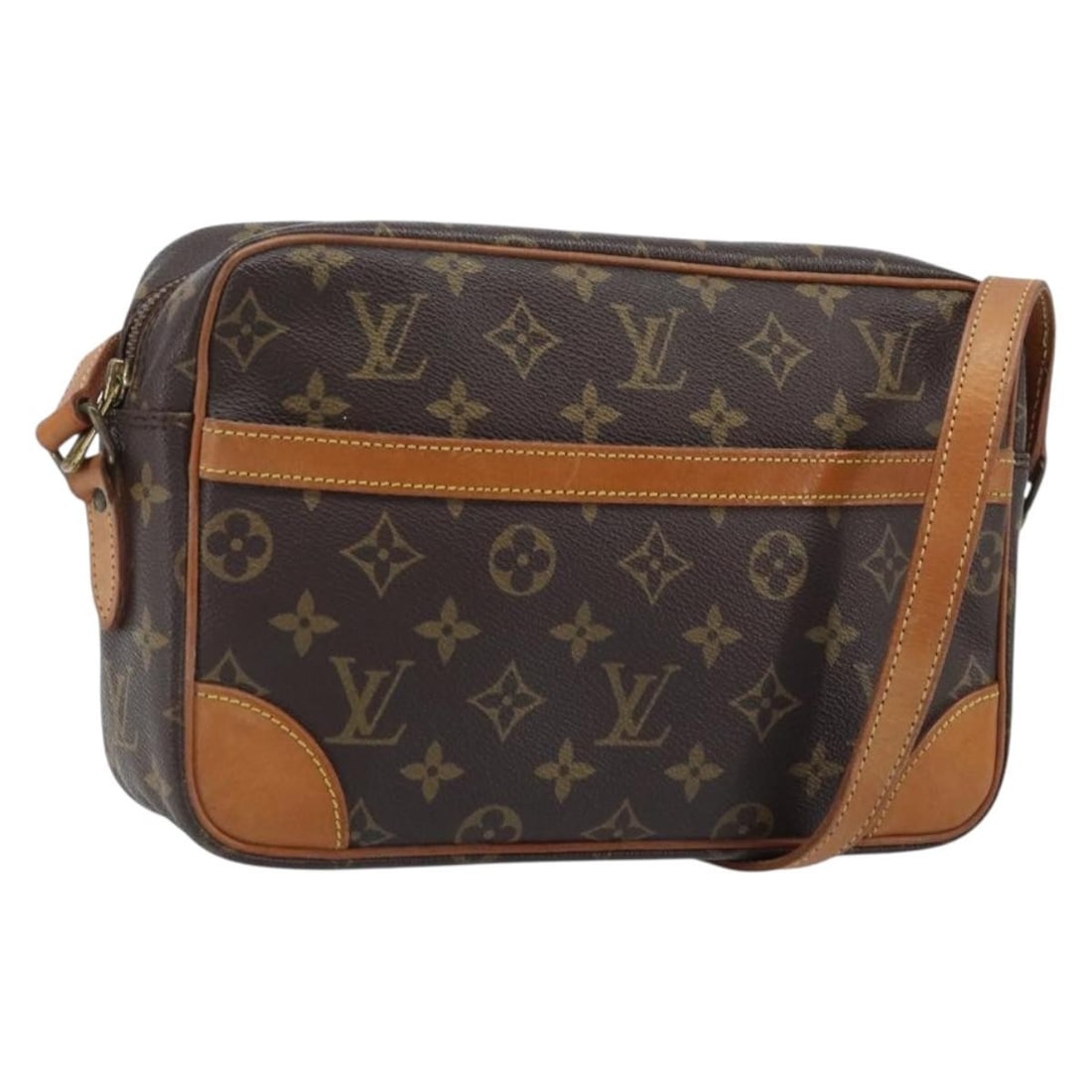 Louis Vuitton Trocadero 27 Monogram Canvas Shoulder Bag M51274: Louis Vuitton Trocadero 27 Monogram Canvas Shoulder Bag M51274 This Louis Vuitton Monogram Trocadero 27 Shoulder Bag features the iconic monogram canvas exterior and is designed for women. The bag mea
