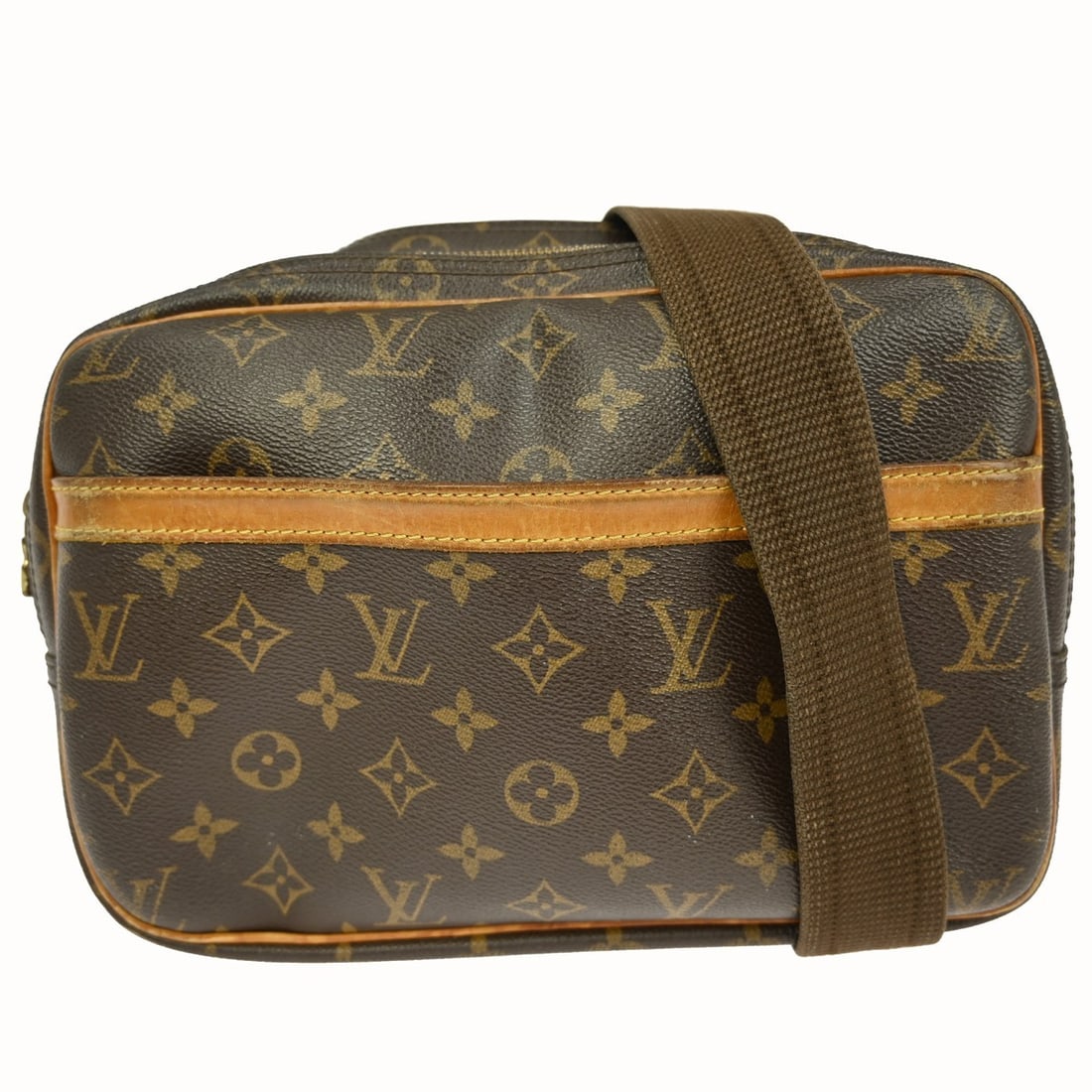 Louis Vuitton Reporter PM Monogram Canvas Small Shoulder Bag M45254: Louis Vuitton Reporter PM Monogram Canvas Small Shoulder Bag M45254 This Louis Vuitton Reporter PM messenger shoulder bag features the iconic monogram canvas leather exterior with brown accents and an