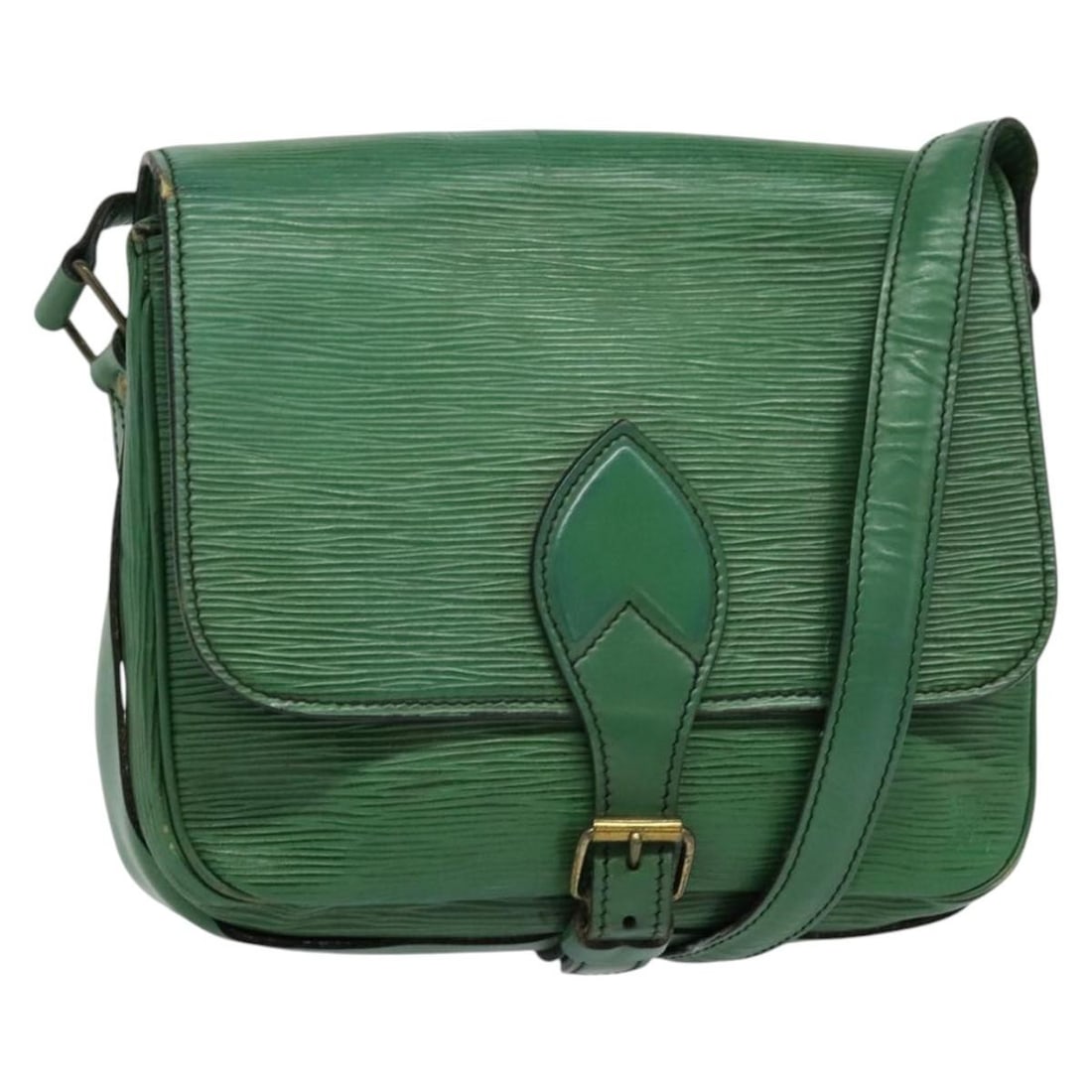 LOUIS VUITTON Epi Cartouchiere MM Shoulder Bag Green M52244 France: LOUIS VUITTON Epi Cartouchiere MM Shoulder Bag Green M52244 France This LOUIS VUITTON Epi Cartouchiere MM Shoulder Bag is a stylish accessory crafted from durable Epi leather in an eye-catching green 
