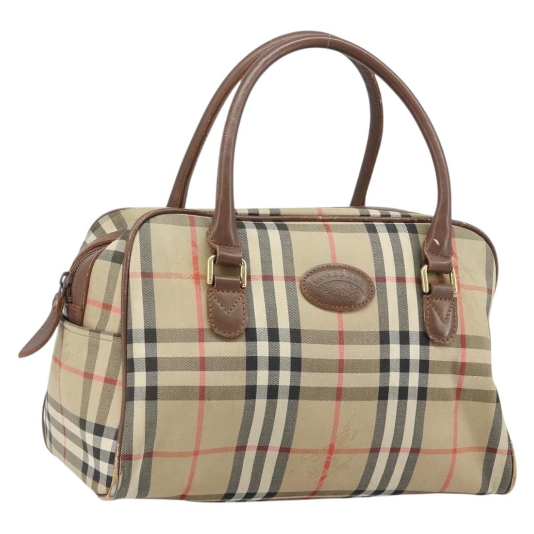 Canvas Nova Check Handbag in Gold Beige by Burberry (1 of 18)