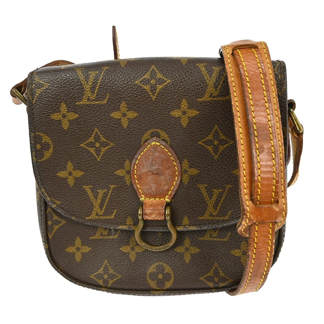 Louis Vuitton Saint Cloud PM Monogram Canvas Small Shoulder Bag: Louis Vuitton Saint Cloud PM Monogram Canvas Small Shoulder Bag This Louis Vuitton Saint Cloud PM shoulder bag features the signature monogram canvas with leather trim and a beige leather crossbody st