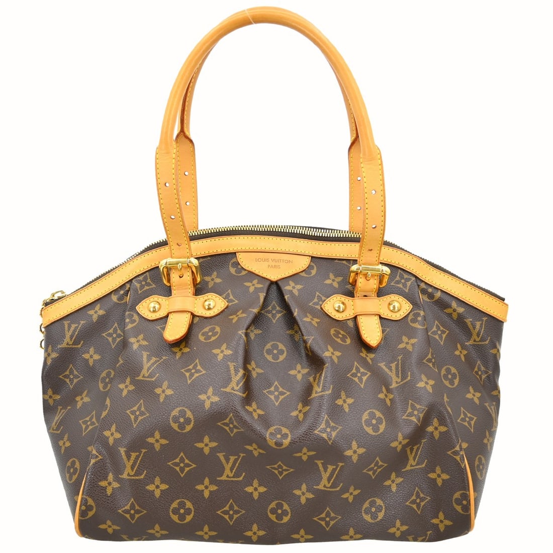 Louis Vuitton Tivoli GM Monogram Canvas Large Brown Tote Handbag M40144: Louis Vuitton Tivoli GM Monogram Canvas Large Brown Tote Handbag M40144 The Louis Vuitton Tivoli GM is a large tote handbag crafted from monogram canvas leather and features the iconic Louis Vuitton m