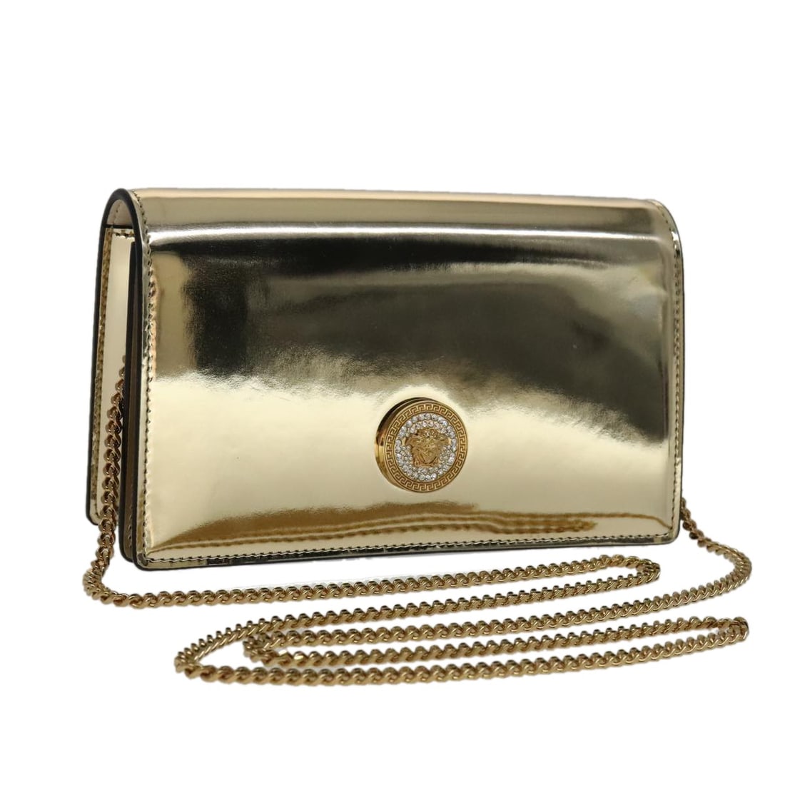 Versace Patent Leather Gold Chain Shoulder Bag with Dust Bag (1 of 18)