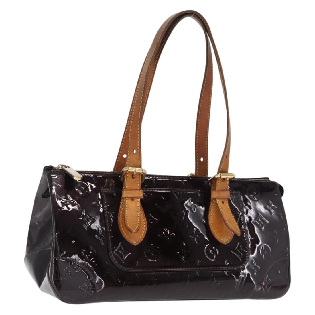 Louis Vuitton Rosewood Avenue Amarante Patent Leather Monogram Handbag M93510 (1 of 18)